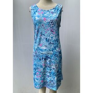 Lilly Pulitzer Kristen Dress Small Blue Lilly Loves North Carolina Sleeveless